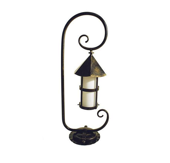 Светильник VALERIE столб 1м с завитком 150-52/bg-01 1*60W черн/золото