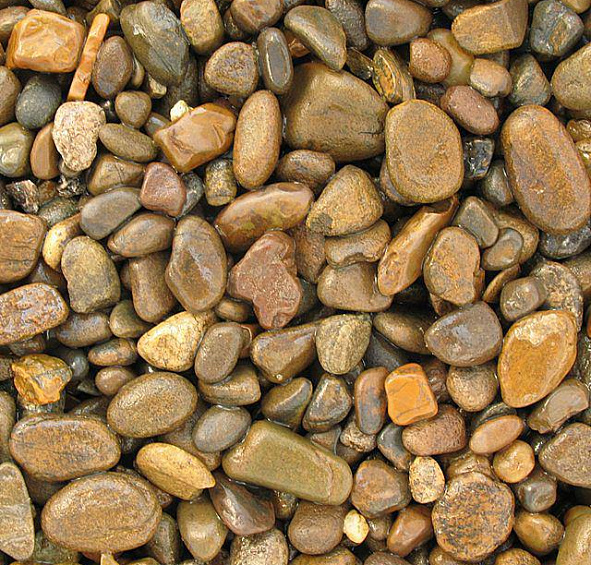 Галька речная желтая