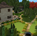 Дмитрий Миронов – проект коттеджного участка – садовый центр «Южный» Общий план участка с посадками