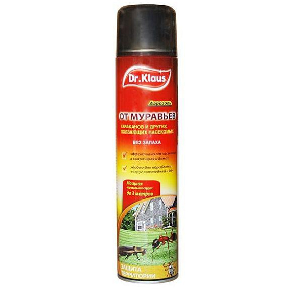 Инсектицид Dr.Klaus Аэрозоль от Муравьев и др насекомых 600мл