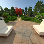 Дмитрий Миронов – проект коттеджного участка – садовый центр «Южный» Веранда со столиком