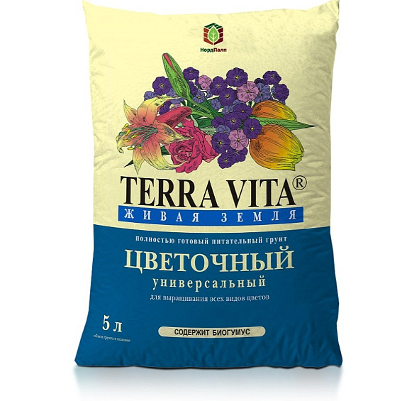 Грунт 'Живая земля' цветочный /Фарт/