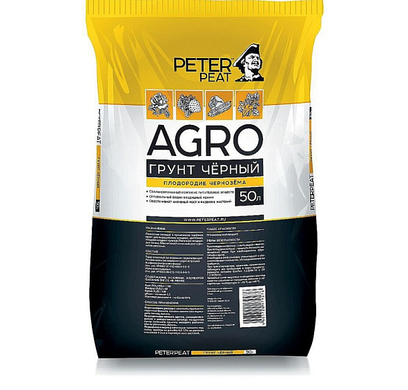 Грунт черный, линия АГРО/Питэр Пит/