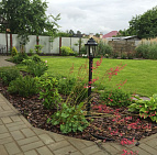 Елена Ведерникова – проект «Европейский дворик» – садовый центр «Южный» фонарь цветы