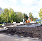 Благоустройство территории возле памятника в Южном Чертаново г. Москва – Южный Установка памятника