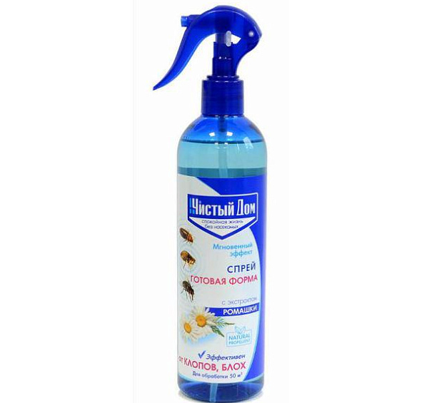 Инсектицид Чистый дом спрей от клопов и блох 400мл