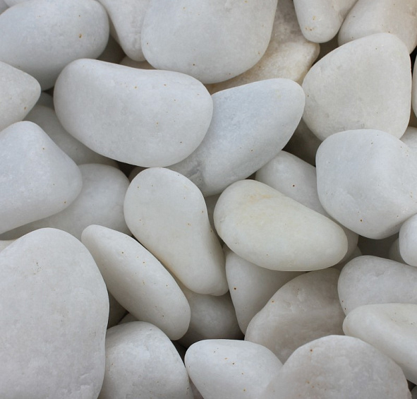 Галька мраморная белая (50кг)	
