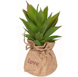 Цветок искусственный СУККУЛЕНТ в мешке 18см 4-2804