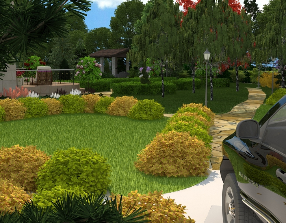 Дмитрий Миронов – проект коттеджного участка – садовый центр «Южный» Лиственные посадки