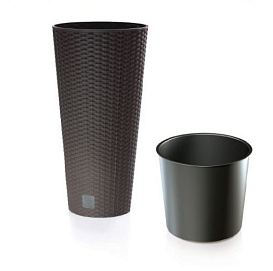 Кашпо для цветов RATO Tubus венге 2 предмета 35/64л DRTUS400-440U