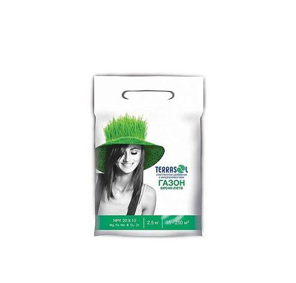 Удобрение газонное минерал. сухое Terrasol тукосмесь Весна-Лето 5кг