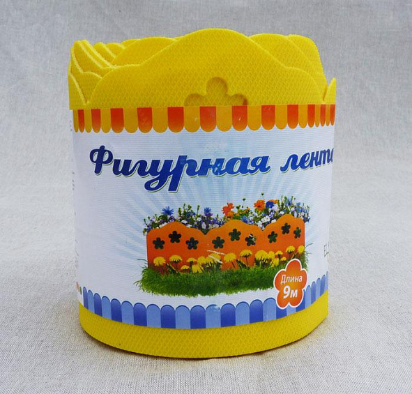 Бордюрная лента фигурная красная 15х9