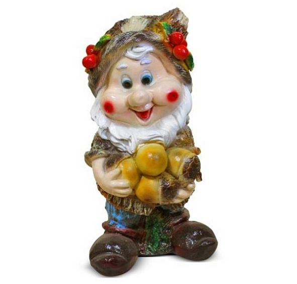 Гном с желудями F08038