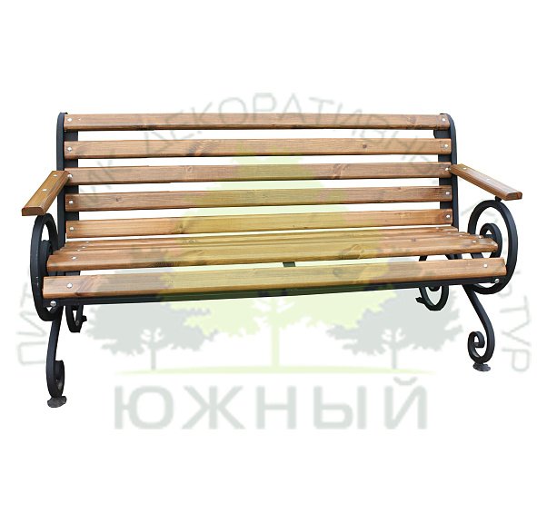 Скамья садовая Эвелина с подлокотниками
