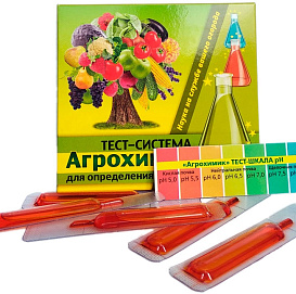 Тест индикатор Агрохимик pH почвы комплект с воронкой 5шт