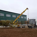 Фотоальбом Посадка крупномеров на берегу Клязьминского водохранилища с баржи. Ива желтокорая. Фотография 1