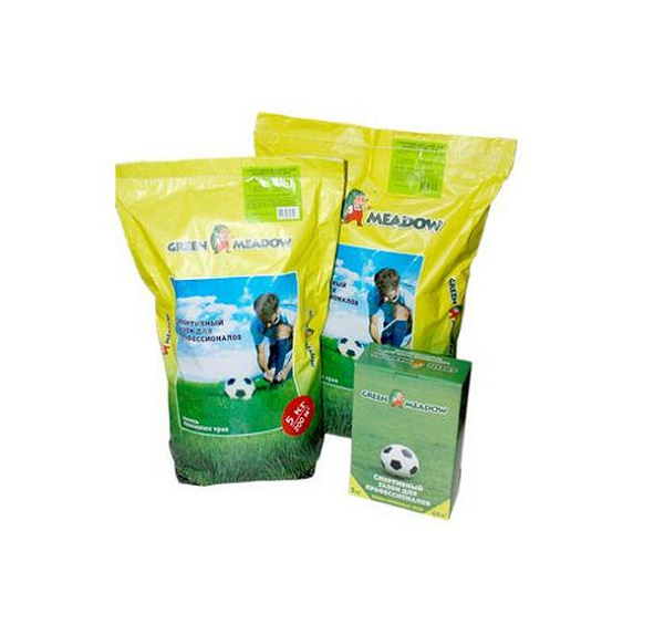 Газон GREEN MEADOW Спортивный для Профессионалов 10кг/5кг/1кг Зеленый ковер