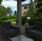 Дмитрий Миронов – проект коттеджного участка – садовый центр «Южный» Беседка на улице