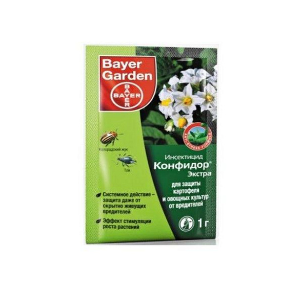 Инсектицид Конфидор экстра против сосущих и грызущих вредит 1г