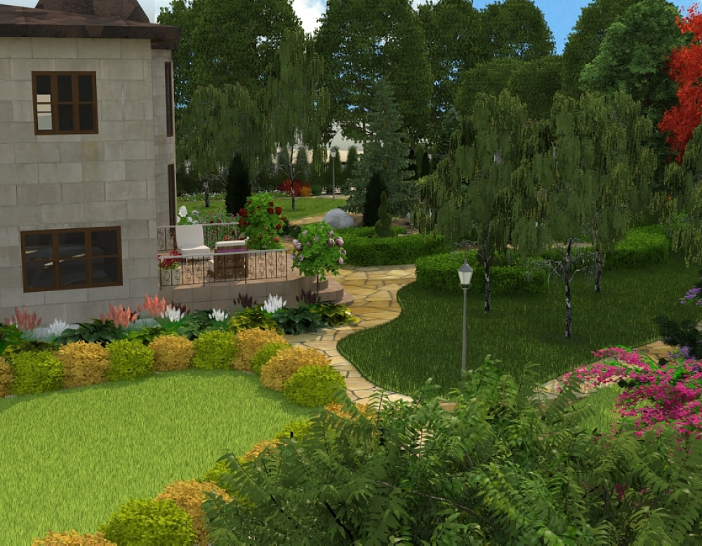 Дмитрий Миронов – проект коттеджного участка – садовый центр «Южный» Березовый сад