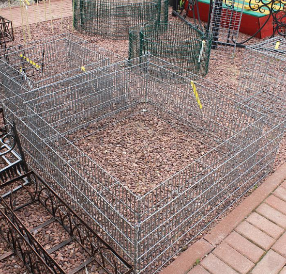 Клумба - Габион квадратная сетка