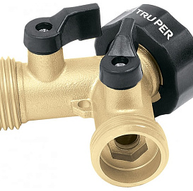 Латунный коннектор у-образный с выключателем 10375